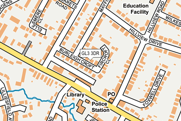 GL3 3DR map - OS OpenMap – Local (Ordnance Survey)
