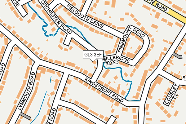 GL3 3EF map - OS OpenMap – Local (Ordnance Survey)