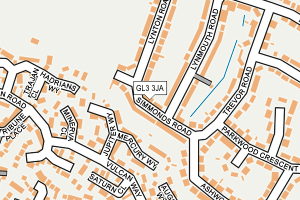 GL3 3JA map - OS OpenMap – Local (Ordnance Survey)