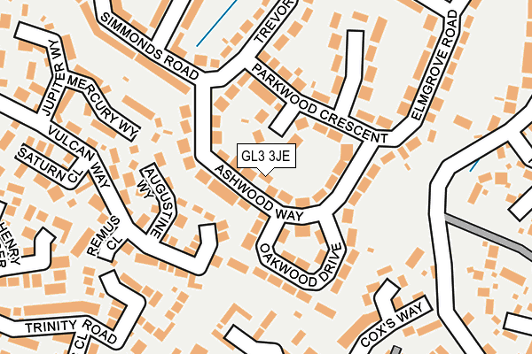 GL3 3JE map - OS OpenMap – Local (Ordnance Survey)