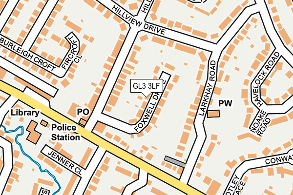 GL3 3LF map - OS OpenMap – Local (Ordnance Survey)