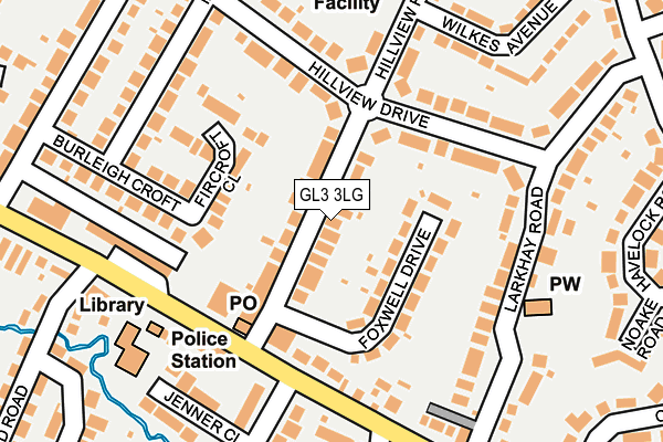 GL3 3LG map - OS OpenMap – Local (Ordnance Survey)