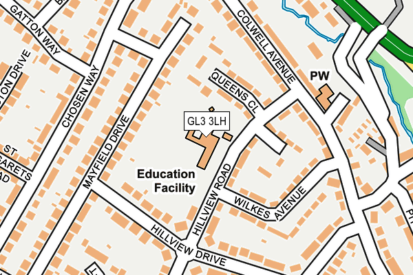 GL3 3LH map - OS OpenMap – Local (Ordnance Survey)