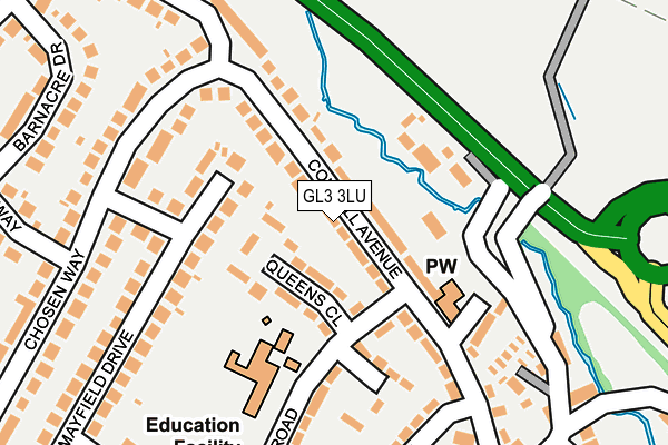 GL3 3LU map - OS OpenMap – Local (Ordnance Survey)