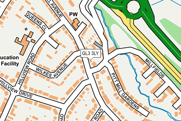 GL3 3LY map - OS OpenMap – Local (Ordnance Survey)
