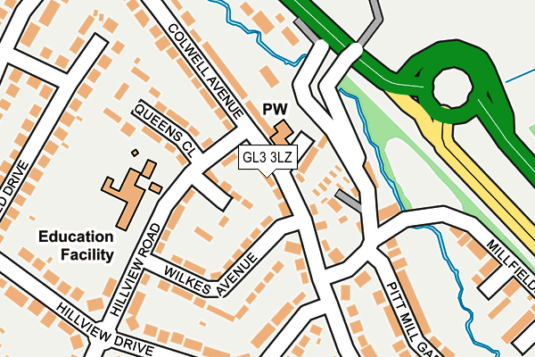 GL3 3LZ map - OS OpenMap – Local (Ordnance Survey)