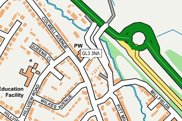 GL3 3NA map - OS OpenMap – Local (Ordnance Survey)