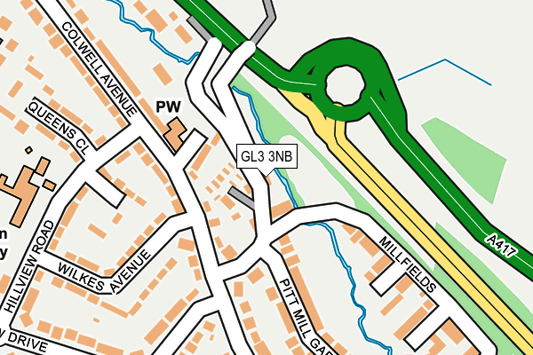 GL3 3NB map - OS OpenMap – Local (Ordnance Survey)
