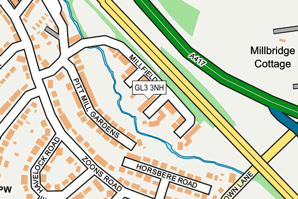 GL3 3NH map - OS OpenMap – Local (Ordnance Survey)
