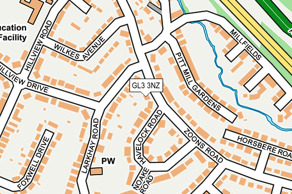 GL3 3NZ map - OS OpenMap – Local (Ordnance Survey)