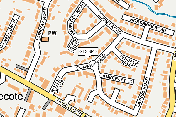 GL3 3PD map - OS OpenMap – Local (Ordnance Survey)