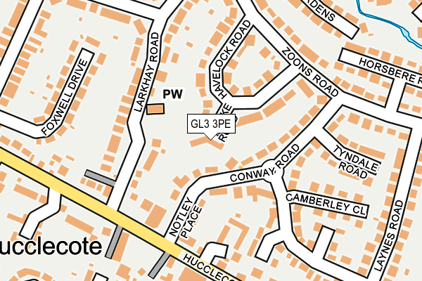 GL3 3PE map - OS OpenMap – Local (Ordnance Survey)