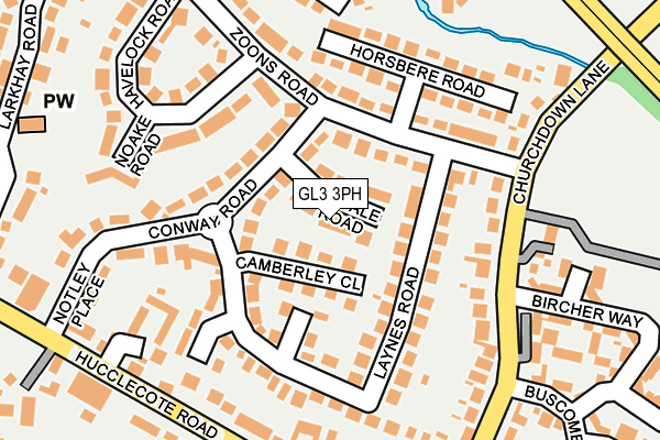 GL3 3PH map - OS OpenMap – Local (Ordnance Survey)
