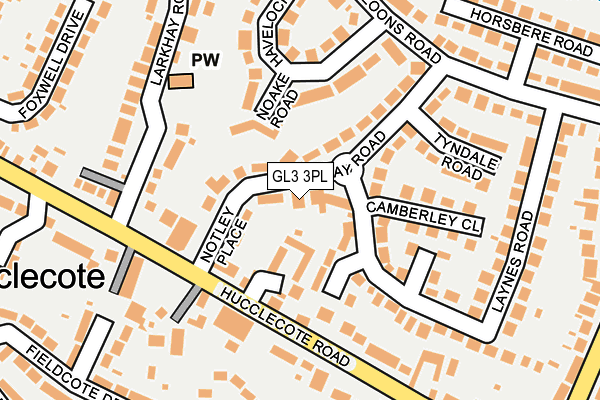 GL3 3PL map - OS OpenMap – Local (Ordnance Survey)
