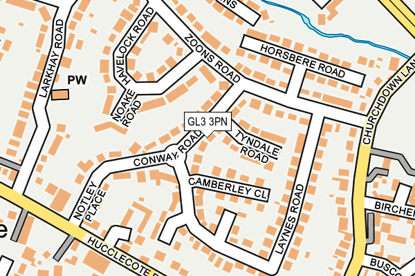GL3 3PN map - OS OpenMap – Local (Ordnance Survey)