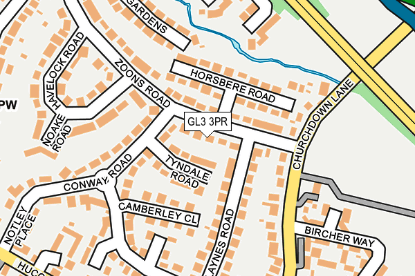GL3 3PR map - OS OpenMap – Local (Ordnance Survey)