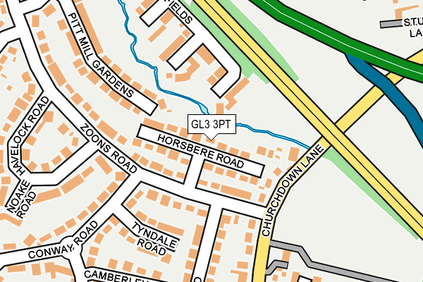 GL3 3PT map - OS OpenMap – Local (Ordnance Survey)