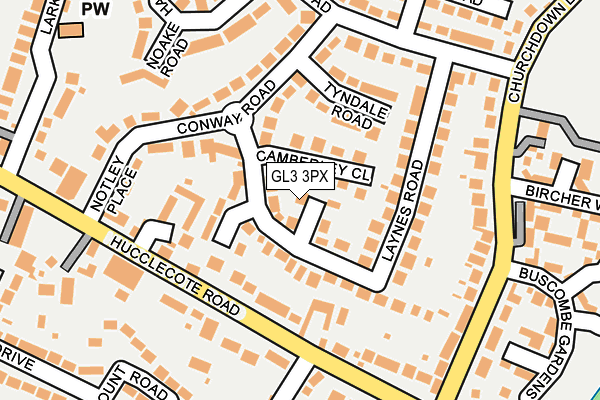 GL3 3PX map - OS OpenMap – Local (Ordnance Survey)