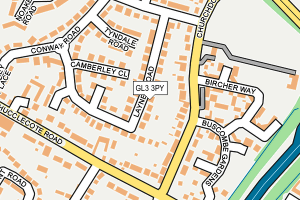 GL3 3PY map - OS OpenMap – Local (Ordnance Survey)