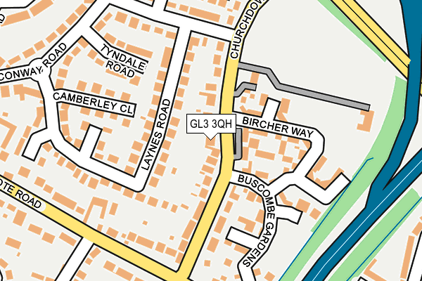 GL3 3QH map - OS OpenMap – Local (Ordnance Survey)