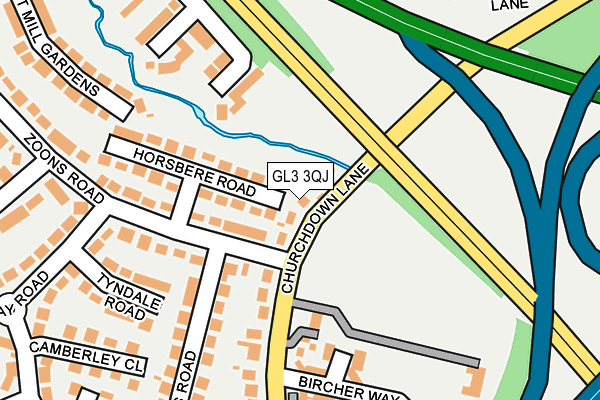 GL3 3QJ map - OS OpenMap – Local (Ordnance Survey)