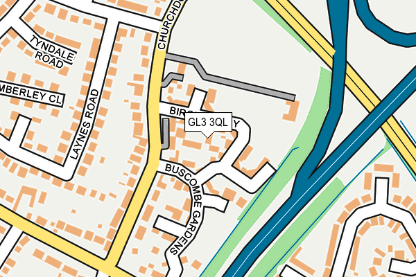 GL3 3QL map - OS OpenMap – Local (Ordnance Survey)