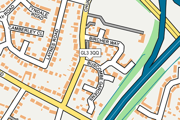 GL3 3QQ map - OS OpenMap – Local (Ordnance Survey)