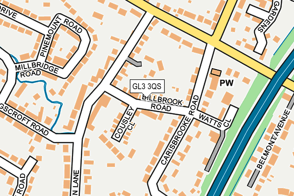 GL3 3QS map - OS OpenMap – Local (Ordnance Survey)