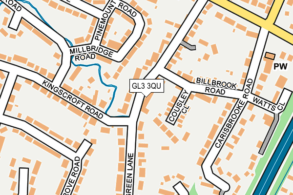 GL3 3QU map - OS OpenMap – Local (Ordnance Survey)