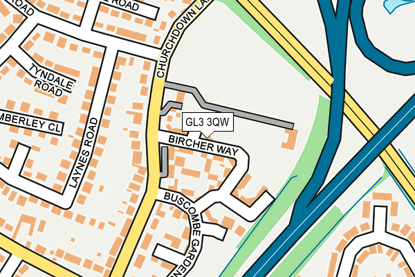 GL3 3QW map - OS OpenMap – Local (Ordnance Survey)