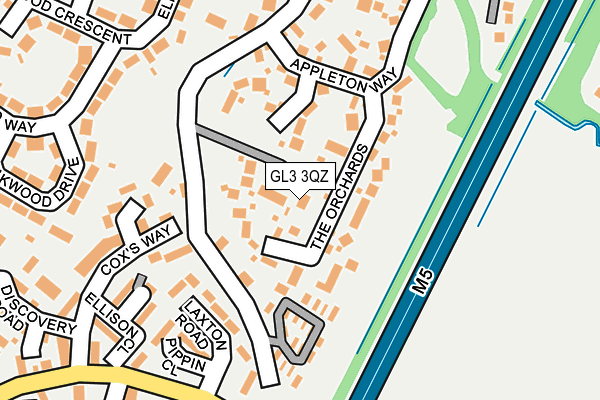 GL3 3QZ map - OS OpenMap – Local (Ordnance Survey)