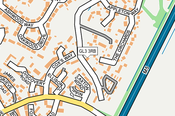 GL3 3RB map - OS OpenMap – Local (Ordnance Survey)