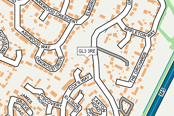 GL3 3RE map - OS OpenMap – Local (Ordnance Survey)