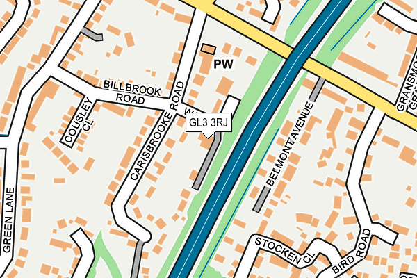 GL3 3RJ map - OS OpenMap – Local (Ordnance Survey)