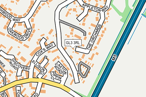 GL3 3RL map - OS OpenMap – Local (Ordnance Survey)