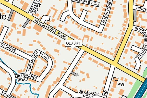GL3 3RY map - OS OpenMap – Local (Ordnance Survey)