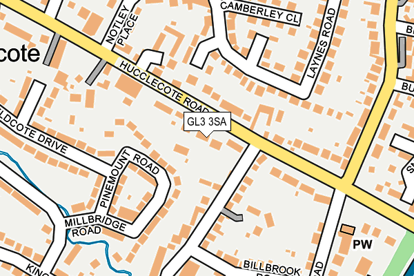 GL3 3SA map - OS OpenMap – Local (Ordnance Survey)