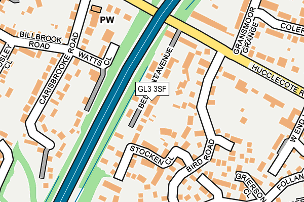 GL3 3SF map - OS OpenMap – Local (Ordnance Survey)