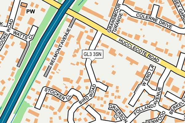 GL3 3SN map - OS OpenMap – Local (Ordnance Survey)