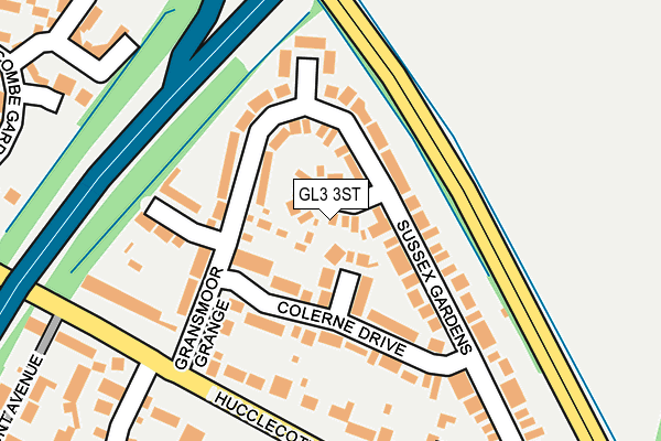 GL3 3ST map - OS OpenMap – Local (Ordnance Survey)