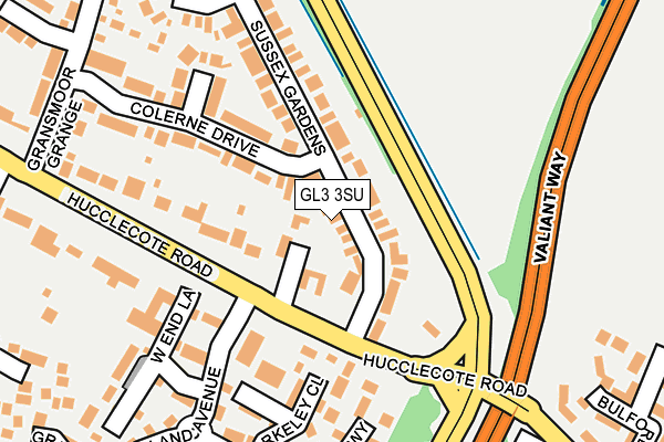 GL3 3SU map - OS OpenMap – Local (Ordnance Survey)