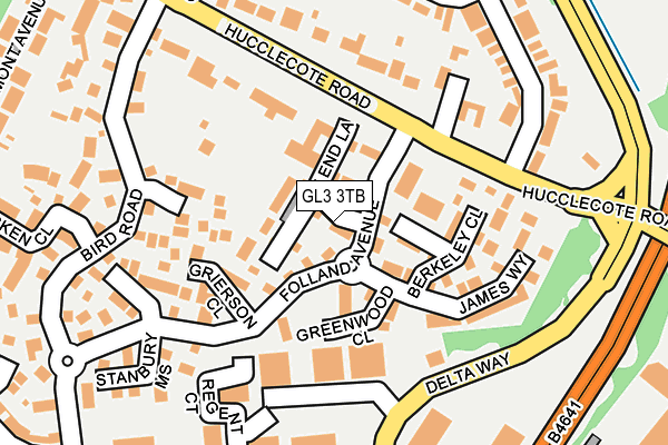 GL3 3TB map - OS OpenMap – Local (Ordnance Survey)