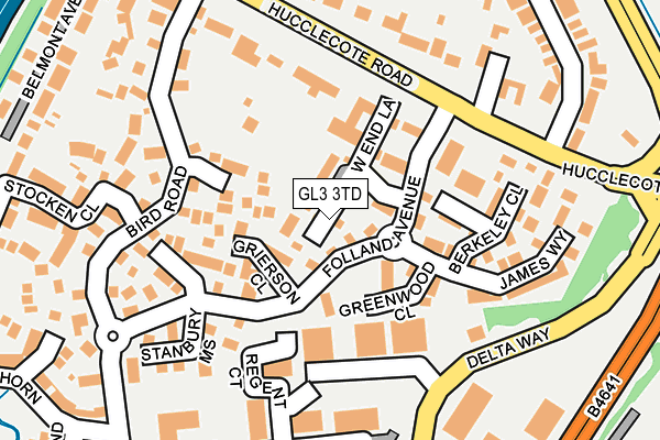 GL3 3TD map - OS OpenMap – Local (Ordnance Survey)
