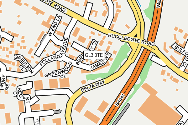 GL3 3TE map - OS OpenMap – Local (Ordnance Survey)