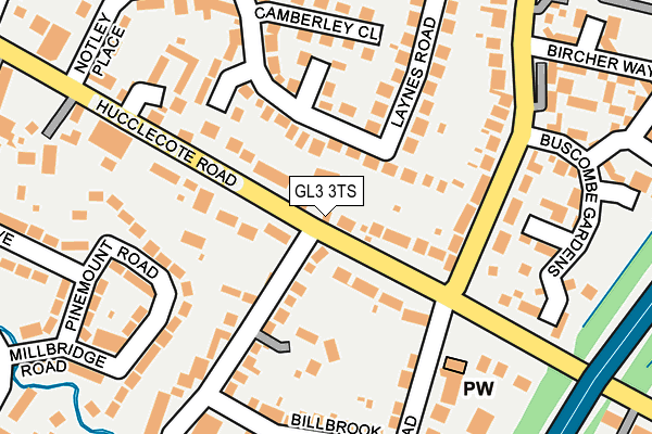 Map of THE WINCHCOMBE BURGER COMPANY LTD at local scale