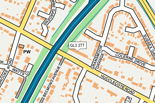 GL3 3TT map - OS OpenMap – Local (Ordnance Survey)