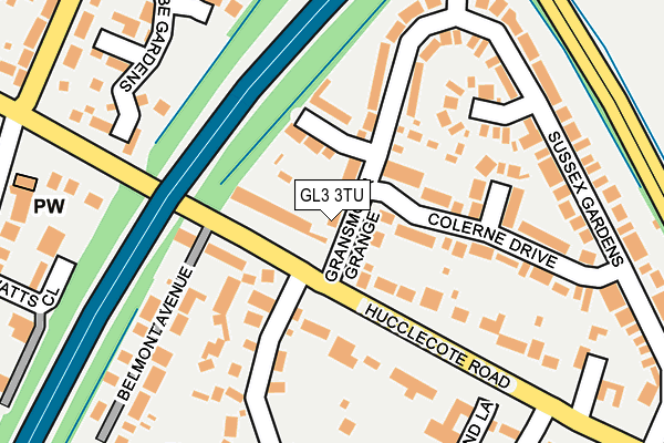 GL3 3TU map - OS OpenMap – Local (Ordnance Survey)