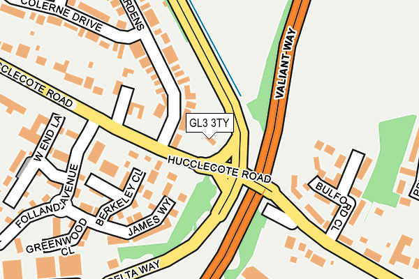 GL3 3TY map - OS OpenMap – Local (Ordnance Survey)