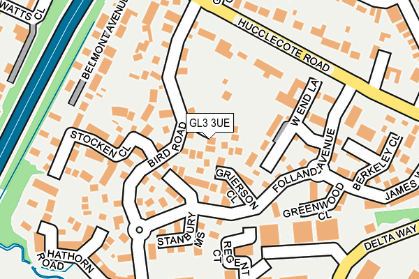 GL3 3UE map - OS OpenMap – Local (Ordnance Survey)