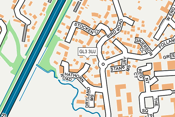 GL3 3UJ map - OS OpenMap – Local (Ordnance Survey)